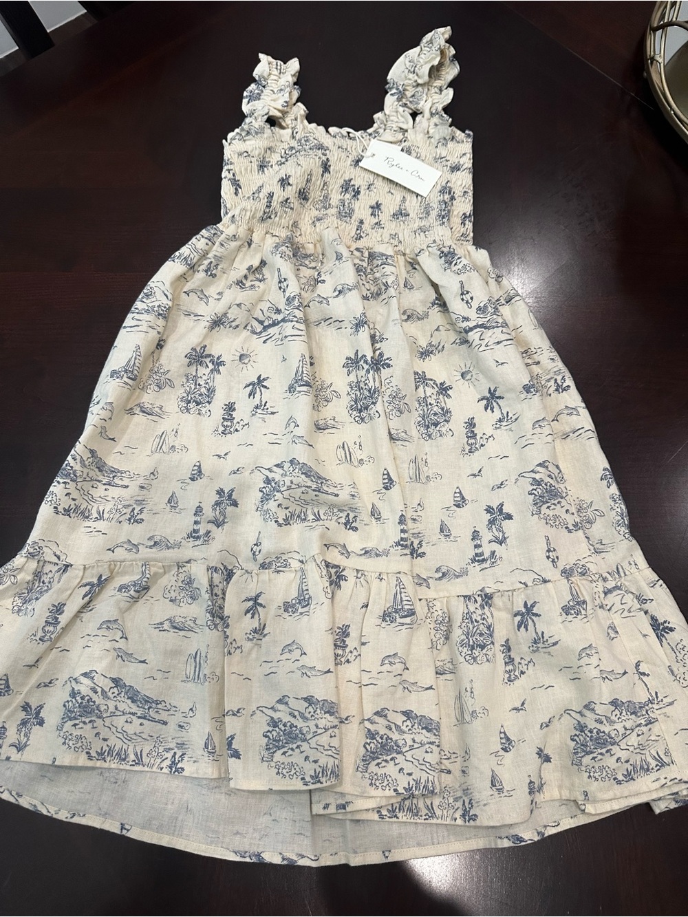 Rylee and Cru girls nautical dress size 10-11y